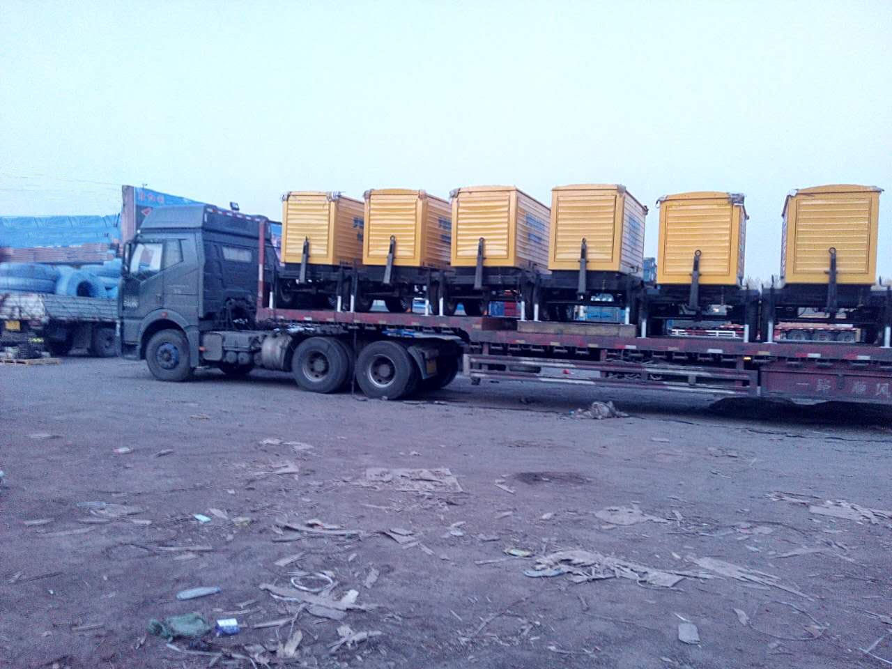 準備發往黑龍江某農場的移動泵車