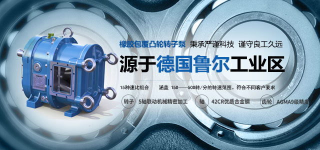 源于德國魯爾工業(yè)區(qū)的彈性體包覆凸輪轉(zhuǎn)子泵. 秉承嚴(yán)謹(jǐn)科技，謹(jǐn)守良工久遠(yuǎn)